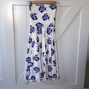 JCrew Blue Fish Print Women's Skirt/Dress